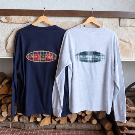 Check Patch Long Sleeve Tee