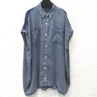 【CYNICAL】シニカル/テンセルデニム×ジョーゼットロングシャツ/622-95131/カジュアル おしゃれ レディース ブランド 高級