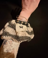 cotton boarder chouchou  【カーキ】