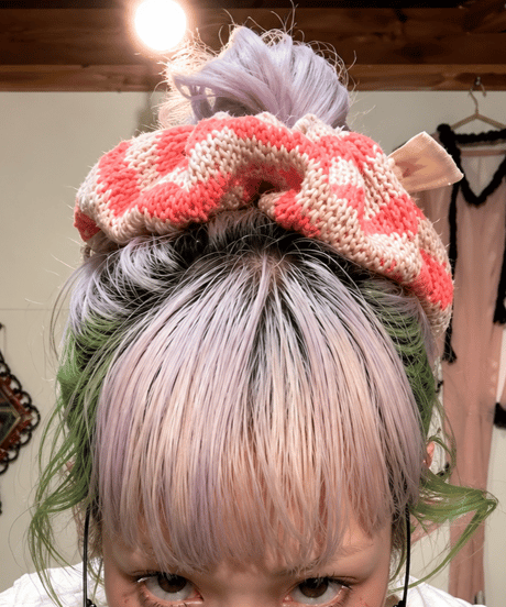 cotton boarder chouchou 【Orange】