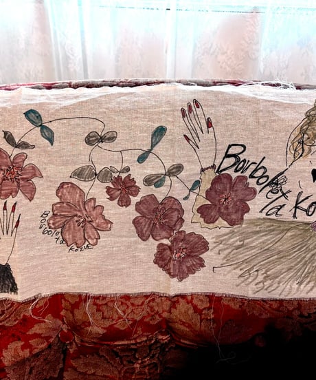 hand  paint round chouchou