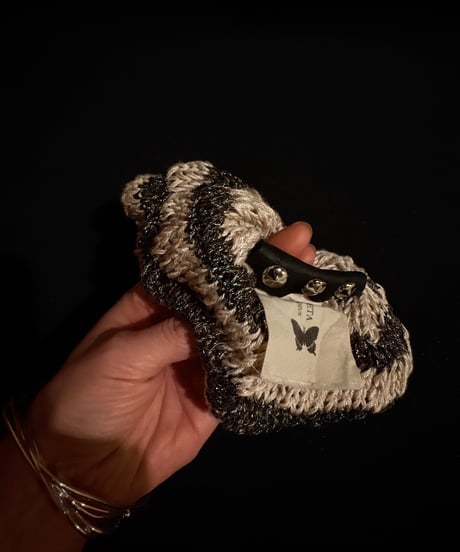 cotton boarder chouchou  【カーキ】