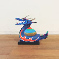 木彫『大津絵・鬼の寒念仏』(小) | 象々の郷土玩具