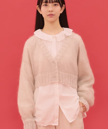 モヘヤのレーシーカーディガンのkit