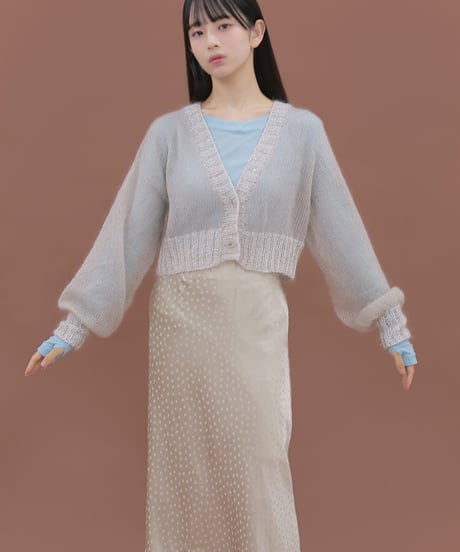 モヘヤのレーシーカーディガンのkit
