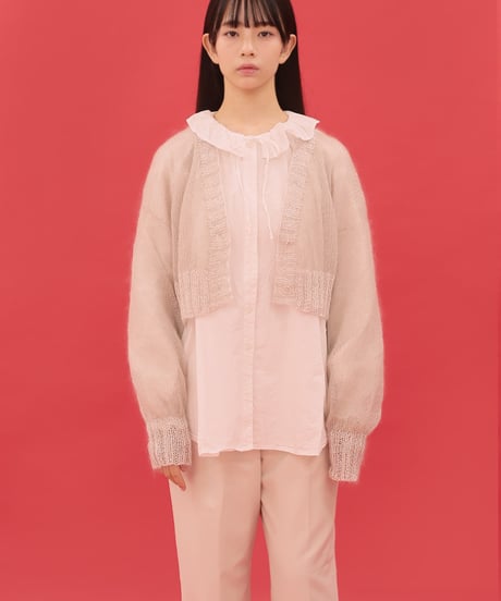 モヘヤのレーシーカーディガンのkit