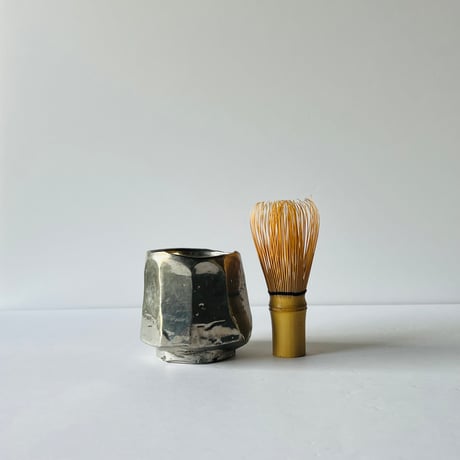 KYー9 小島陽介　白金彩筒碗　    Yosuke Kojima   Platinum Glazed Cylindrical Bowl