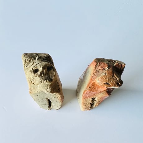 T−156 辻村史朗　狛犬　共箱付  Shiro Tsujimura – Komainu (Guardian Lions)