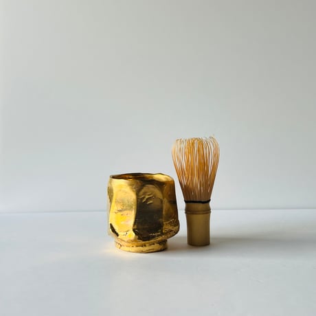 KYー8 小島陽介　金彩筒碗　    Yosuke Kojima   Gold Glazed Cylindrical Bowl