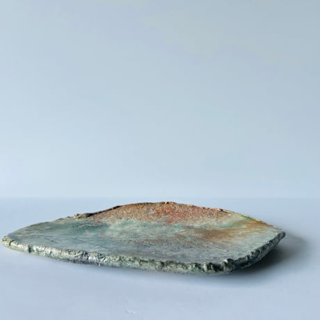 Fー38 古谷和也　信楽葉皿　    Kazuya Furutani – Shigaraki Leaf Plate