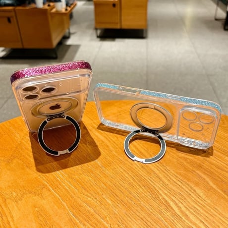 CUTECASE キラキララメサイド iPhone18Pro/18ProMaxケース MagSafeリングスタンド iPhone17/16proケース カメラレンズ保護 ダイヤ CM6748