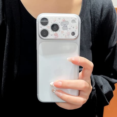 CUTECASE可愛い動物柄 カメラカバー iPhone18Pro/18promax iPhone17pro/17ProMax ガラスレンズフィルム 傷から保護 CM6617