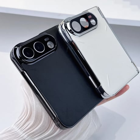 CUTECASE iPhone Duoケース 全面保護 カメラレンズ保護カバー付 MagSafe対応 高級レザー ヒンジ保護 メッキフレーム 高級感たっぷり CM6889