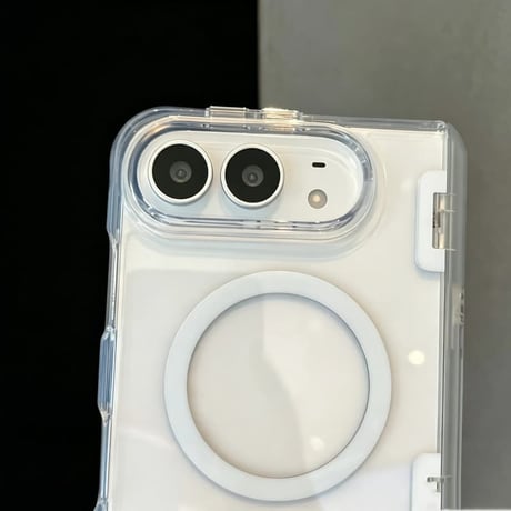CUTECASE iPhone Duoケース スタンド機能付き MagSafe対応 クリア高透明 耐衝撃 ヒンジ保護 ハイブリッド構造 便利グッズCM6812