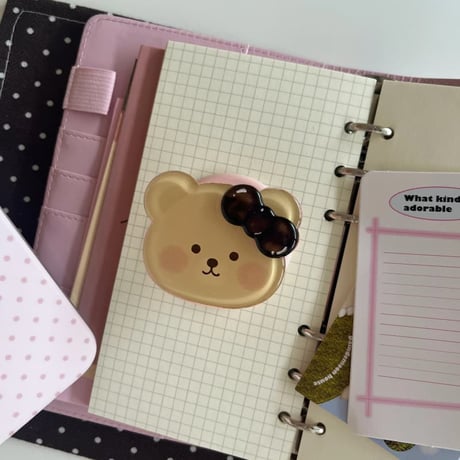 CUTECASE熊ちゃんグリップ iPhone17pro/17ケース MagSafe対応 iPhone16/15promaxケース 可愛い 便利品CM6613