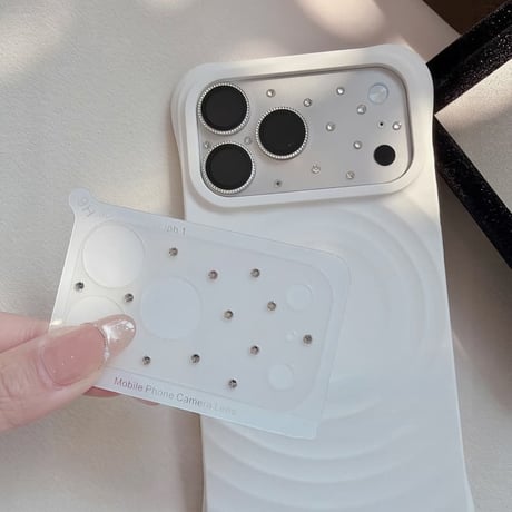 ラインストーン iPhone18Pro/18ProMax キラキラと輝く カメラ保護カバー iPhone17ProMax iPhone17Pro ソフトフイルム 可愛い 使いやすいCM6798