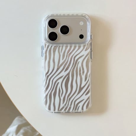 CUTECASEゼブラ柄 iPhone18Promaxケース キラキラ感 iPhone17ProMax/16Pro/15/14ケース オシャレ シンプル風CM6603