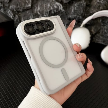 CUTECASE iPhone Duo専用 フルカバーケース 4点セット Magsafe対応 米軍MIL規格 耐衝撃 ヒンジ保護 強化ガラスフィルム付き 高品質CM6761