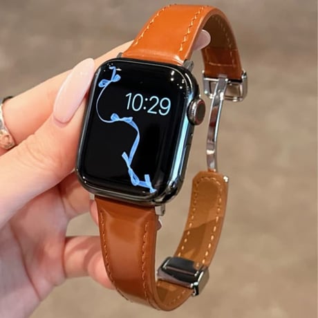 AppleWatchベルトマグネット式バックル  レザー調 艶感 AppleWatchバンド Series 12/11/10/9/8 SE Ultra4/3/2 高級感エレガントCM6726