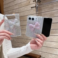 CUTECASE iPhone Duo専用ケース キラキラ ラインストーン 立体ハート 贅沢 クリアフレーム 豪華 ギフトにおすすめCM6847