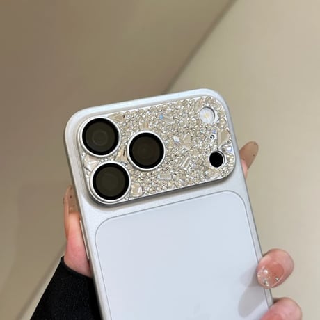 キラキラビジュー カメラレンズカバー iPhone18Pro/18ProMax カメラ保護カバー iPhone17ProMax/17Pro 金属製 ラインストーン 耐衝撃 CM6879