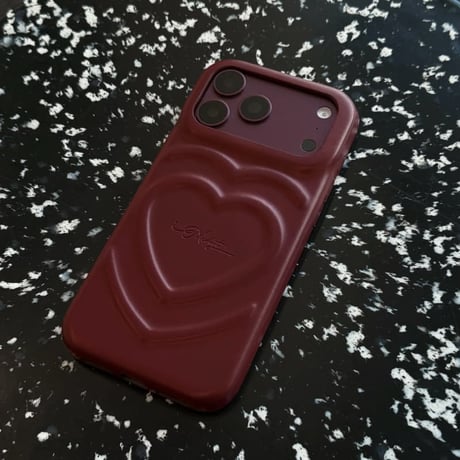 CUTECASE 立体ハート柄 iPhone18Pro/18ProMaxケース レザー調 iPhone17/16proケース 落ち着いたカラー 大人可愛いCM6772