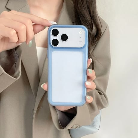 CUTECASE カラフルフレーム iPhone18proケース マットクリア iPhone17Pro/16/15シリーズ くすみカラー 着脱簡単CM6874