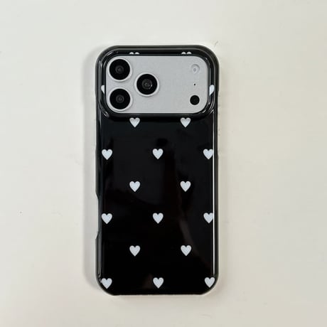 CUTECASE ハート柄 MagSafe対応iPhone17Promaxケース 艶感 iPhone16Pro/15ProMaxケース 可愛い 甘めコーデ CM6583