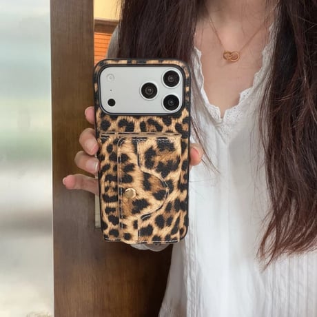 CUTECASE ミラーとカード入れ付iPhone17Promaxケース革製 ショルダーストラップ付 iPhone16ProMax/15/14カバー 耐衝撃 多機能CM6580