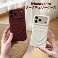 CUTECASE 立体ハート柄 iPhone18Pro/18ProMaxケース レザー調 iPhone17/16proケース 落ち着いたカラー 大人可愛いCM6772