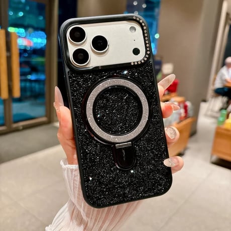 CUTECASE ダイヤデコ iPhone18Pro/18ProMaxケース MagSafeリングスタンド キラキラビジュー iPhone17ProMax/16ケース 耐衝撃 CM6799