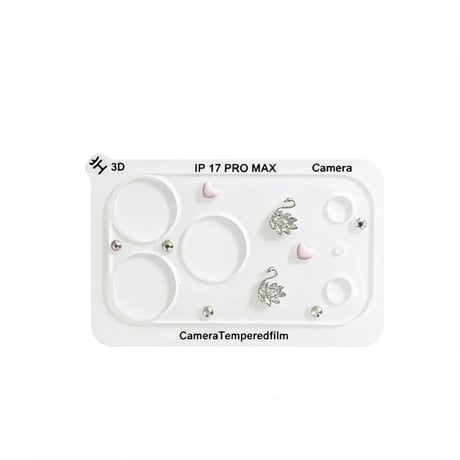 CUTECASE ダイヤデコスワーン iPhone18Pro/18ProMax ラインストーン キラキラ カメラ保護カバー iPhone17ProMax/17Pro 大人可愛い 華やかCM6776