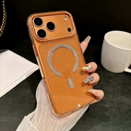 CUTECASE ラインストーン付き iPhone18Pro/18ProMaxケース MagSafe対応 キラキラビジュー iPhone17ProMax/16ケース 高透明 耐衝撃 CM6755