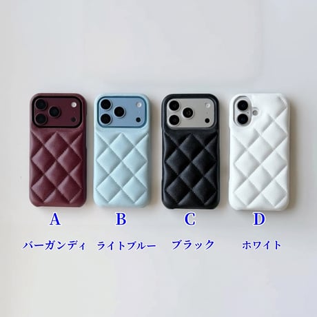 CUTECASE キルティング調レザー iPhone18Pro/18ProMaxケース 上品 iPhone17/16proケース 菱形 セレブ愛用 おしゃれCM6854