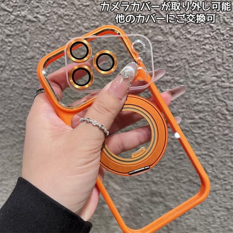 CUTECASE高機能高品質 iPhone18pro/18promaxケース MagSafeリングスタンド iPhone17Pro/16/15シリーズカバー 耐衝撃 レンズカバー付CM5751