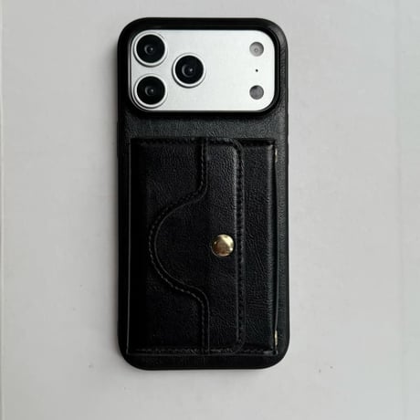 CUTECASE ミラーとカード入れ付iPhone17Promaxケース革製 ショルダーストラップ付 iPhone16ProMax/15/14カバー 耐衝撃 多機能CM6580