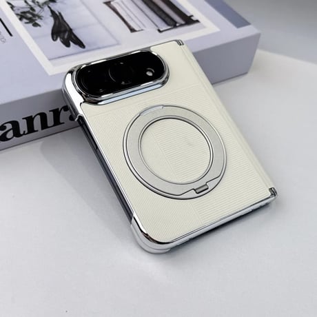 CUTECASE iPhone Duoケース 高級レザー 360度回転スタンド カメラレンズ保護カバー付 Magsafe対応 ヒンジ保護 メッキフレーム CM6901