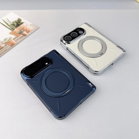 CUTECASE iPhone Duoケース 全面保護 360度回転スタンド カメラレンズ保護カバー付 高級レザー Magsafe対応 ヒンジ保護 メッキフレーム CM6888