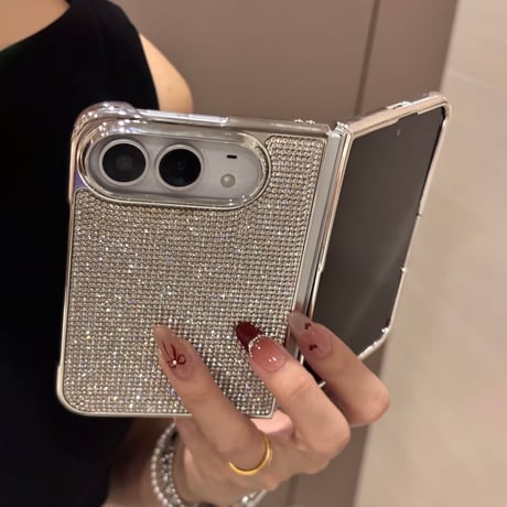CUTECASE iPhone Duoケース ラグジュアリー ラインストーン 輝くキラキラデザイン メタリックフレーム 豪華CM6819