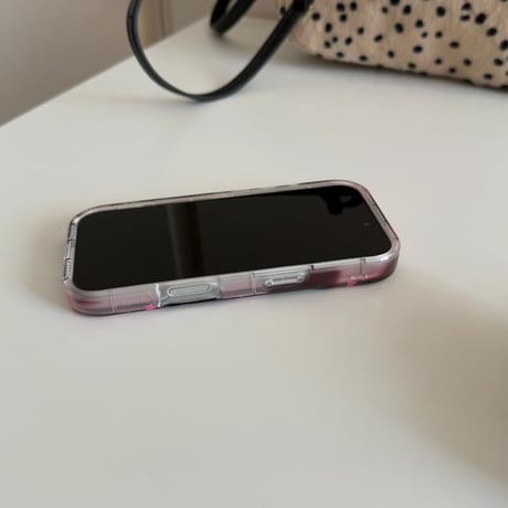 CUTECASE バーガンディハート柄 iPhone18Pro/18ProMaxケース キラキラ感 iPhone17Pro/16/15ProMaxカバー オーガンジーストラップCM6786