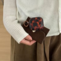 CUTECASE Airpods 5ケース 透け感ブラックブラウン×アンバー Airpodspro3/2/カバー Airpods4/3 リング付き おしゃれCM6762