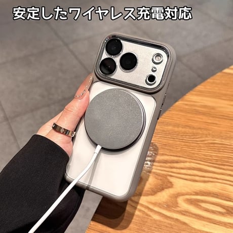 CUTECASE高機能高品質 iPhone18pro/18promaxケース MagSafeリングスタンド iPhone17Pro/16/15シリーズカバー 耐衝撃 レンズカバー付CM5751
