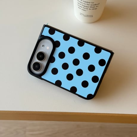 CUTECASE iPhone Duo 専用ケース 水玉ドット チェック 星柄 ハート/枕グリップ付き 韓国っぽ 大人可愛い 耐久性あるCM6839