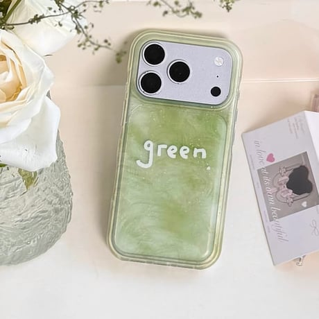 CUTECASE Green iPhone17Promaxケースグラデーションカラー iPhone16ProMax/15Proケース 丈夫 涼しい感じ CM6579