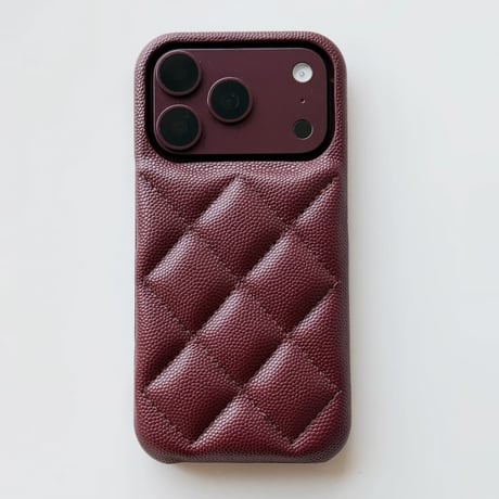 CUTECASE キルティング調レザー iPhone18Pro/18ProMaxケース 上品 iPhone17/16proケース 菱形 セレブ愛用 おしゃれCM6854
