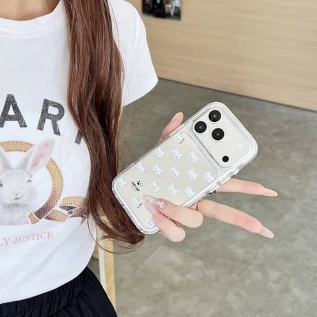 CUTECASE ネコちゃんミラーiPhone17Promaxケース丈夫 iPhone16Pro/15Pro/14ケース シンプル シック CM6589