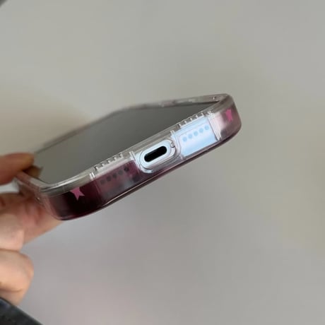 CUTECASE バーガンディハート柄 iPhone18Pro/18ProMaxケース キラキラ感 iPhone17Pro/16/15ProMaxカバー オーガンジーストラップCM6786