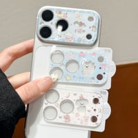 CUTECASE可愛い動物柄 カメラカバー iPhone18Pro/18promax iPhone17pro/17ProMax ガラスレンズフィルム 傷から保護 CM6617