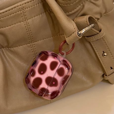 CUTECASE Airpods 5 対応ケース ピンク 牛柄 Airpodspro3/2/カバー 大人可愛い Airpods4/3 アニマル柄 カラビナ付きCM6836