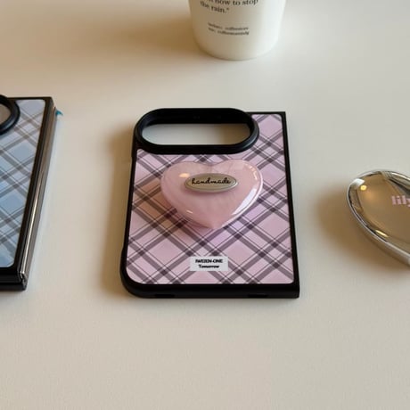 CUTECASE iPhone Duo 専用ケース 水玉ドット チェック 星柄 ハート/枕グリップ付き 韓国っぽ 大人可愛い 耐久性あるCM6839